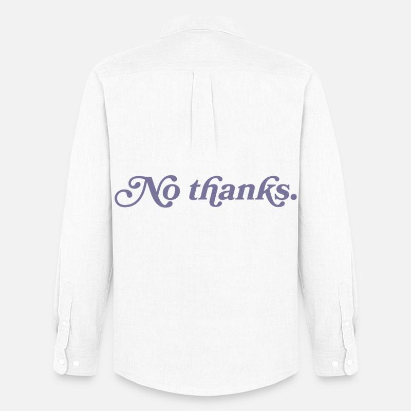 Nein, danke. - Männer Oxford Hemd von Stanley/Stella - Weiß