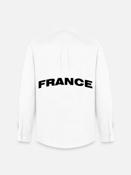 Frankreich - Männer Oxford Hemd von Stanley/Stella - Weiß