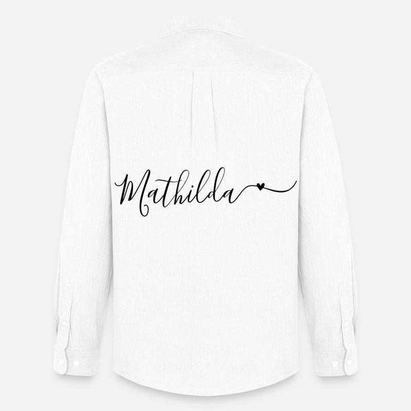 Mathilda Name Vorname Dekorativ - Männer Oxford Hemd von Stanley/Stella - Weiß