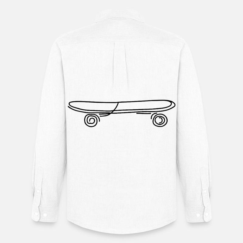 Skateboard - Men's Oxford Shirt by Stanley/Stella - white