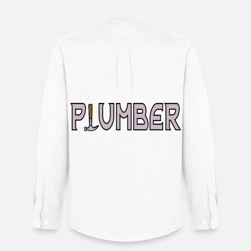 Klempner-Papa - Männer Oxford Hemd von Stanley/Stella - Weiß