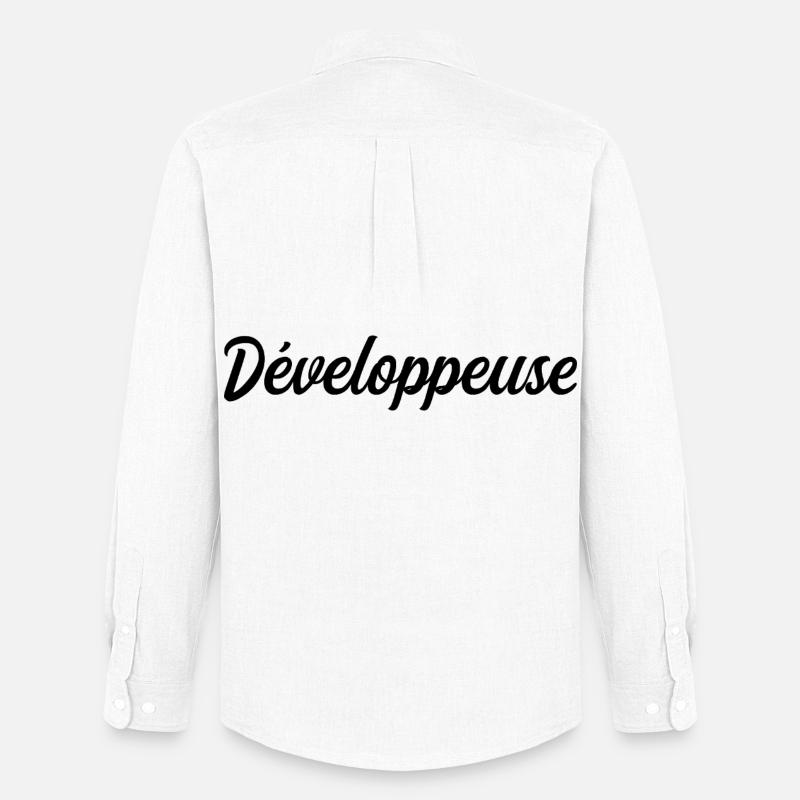 Développeuse Web Code Logiciel Application Tech - Chemise Oxford homme Stanley/Stella - blanc