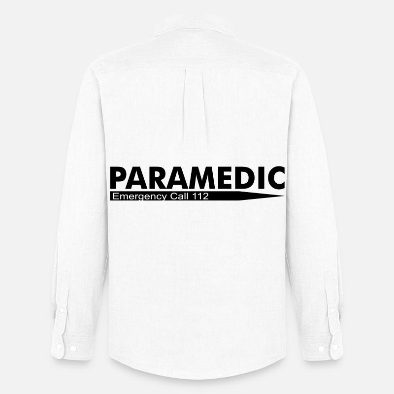 Paramedic Emergency Call 112 - Männer Oxford Hemd von Stanley/Stella - Weiß