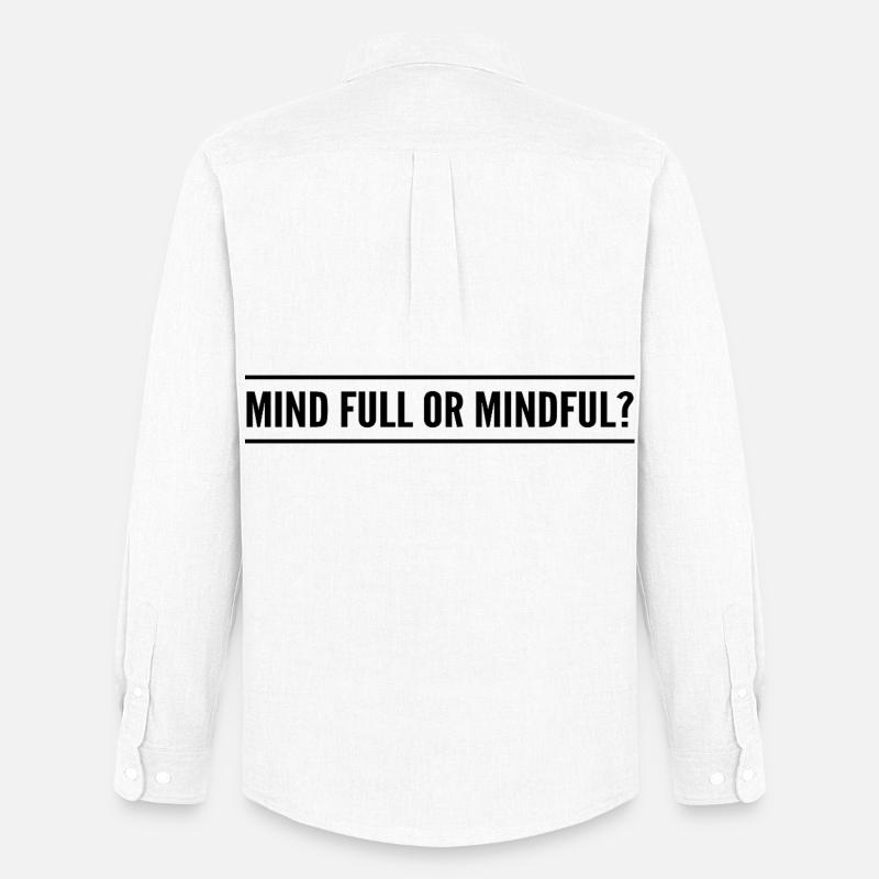 Geistig voll oder achtsam? - Männer Oxford Hemd von Stanley/Stella - Weiß