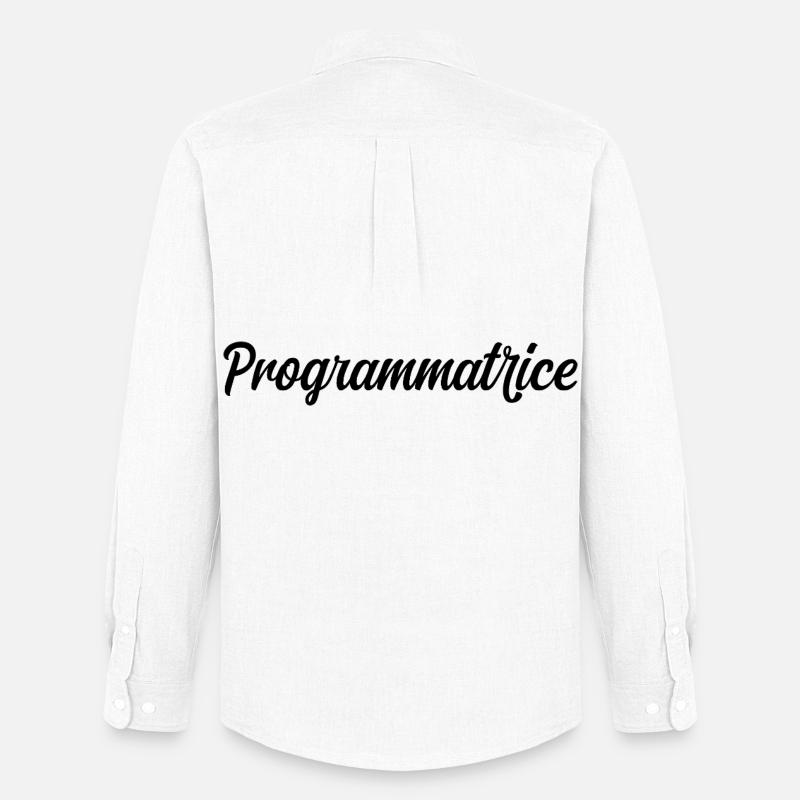 Programmatrice Informatique Code Développeuse Web - Chemise Oxford homme Stanley/Stella - blanc
