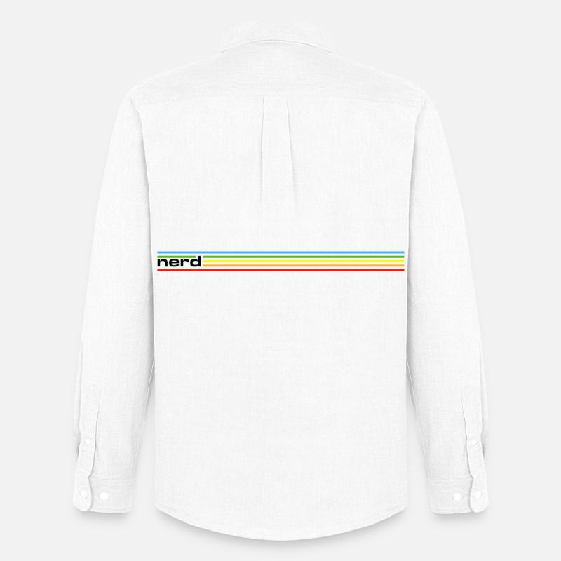 NERDY forever - nerd Rainbow - Männer Oxford Hemd von Stanley/Stella - Weiß
