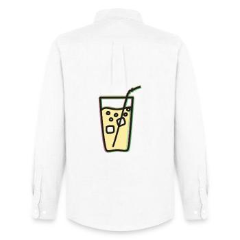 Limonade / jus / jus rafraîchissant - RGB - Chemise Oxford homme Stanley/Stella - blanc - Dos - AI Model Male 185 dark (185cm)