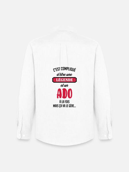 adolescent / enfant / ado / adolescente - Chemise Oxford homme Stanley/Stella - blanc