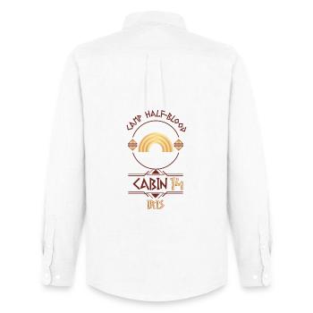 Cabin #14 in Camp Half Blood, Child of Iris - Men's Oxford Shirt by Stanley/Stella - white - Back - AI Model Male 185 dark (185cm)
