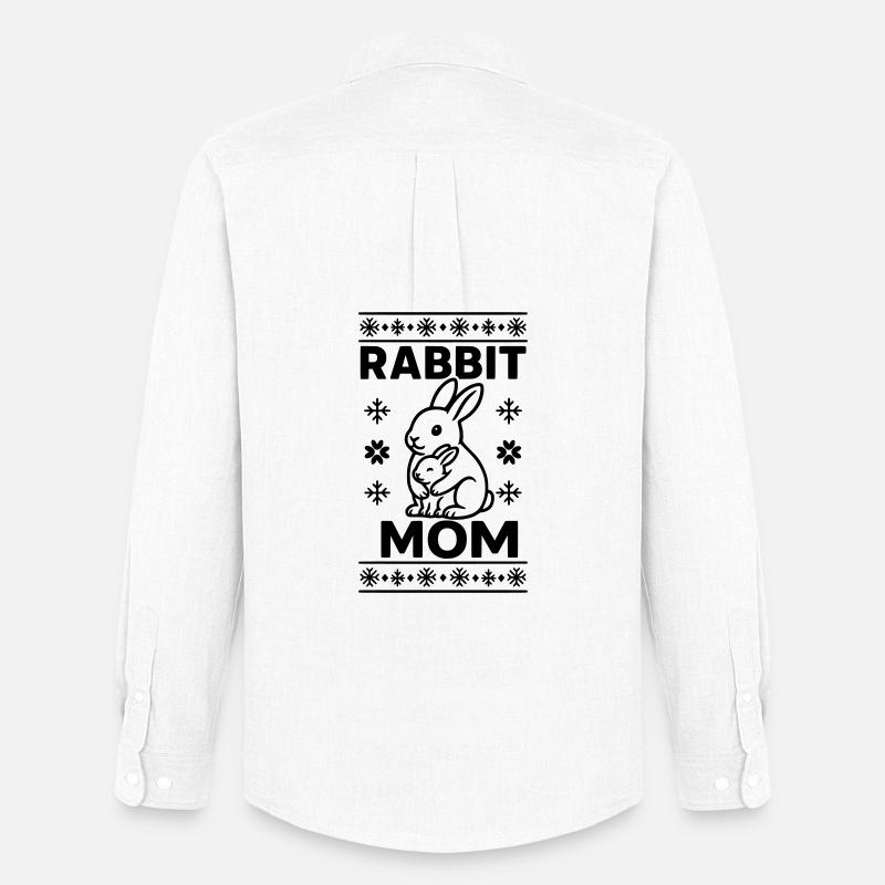 rabbit mom kaninchen mama  - Männer Oxford Hemd von Stanley/Stella - Weiß
