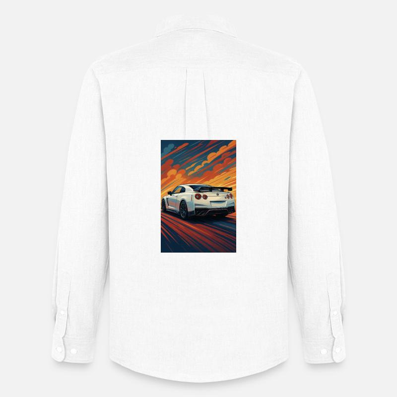 Abendrot GT-R Sprint Artwork - Männer Oxford Hemd von Stanley/Stella - Weiß