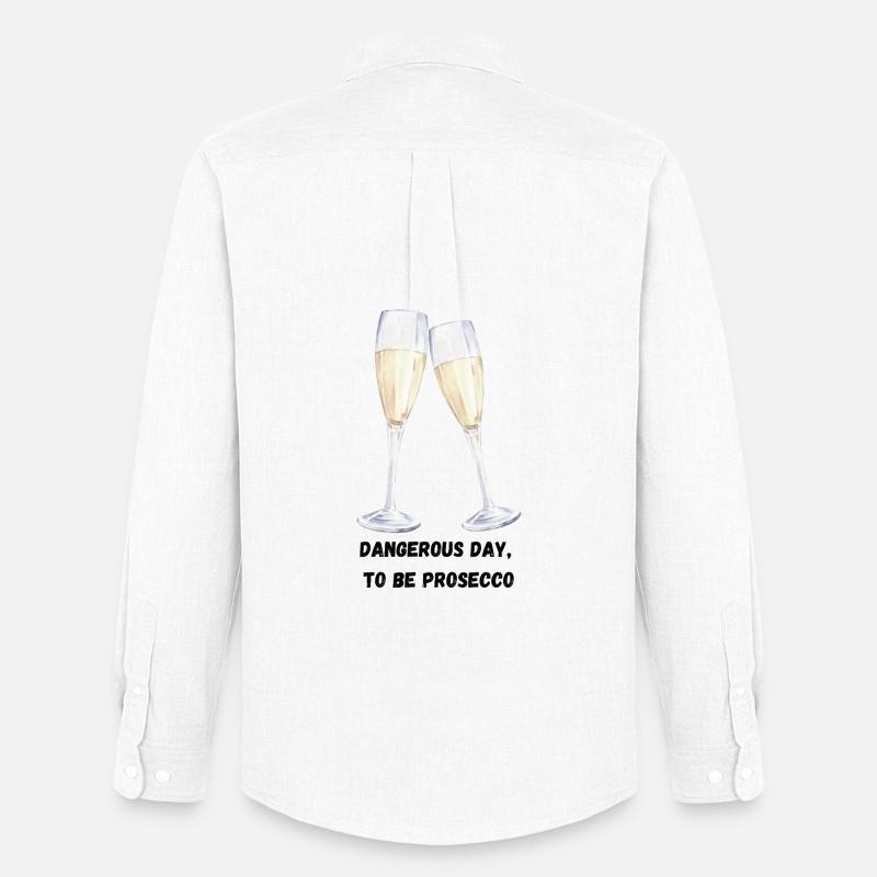 Prosecco Gläser - Männer Oxford Hemd von Stanley/Stella - Weiß