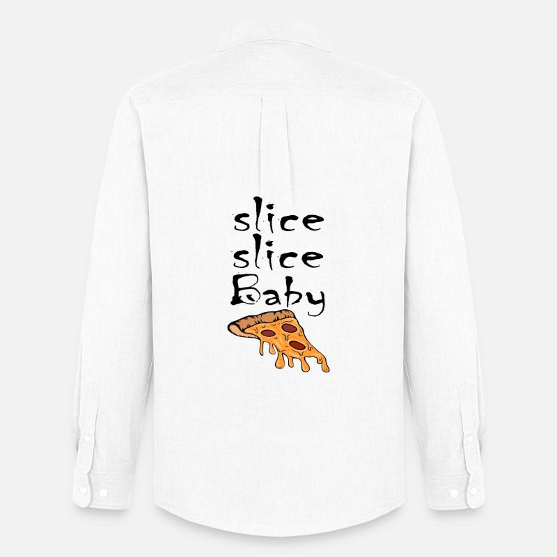 Slice Slice Baby Pizzastück - Männer Oxford Hemd von Stanley/Stella - Weiß
