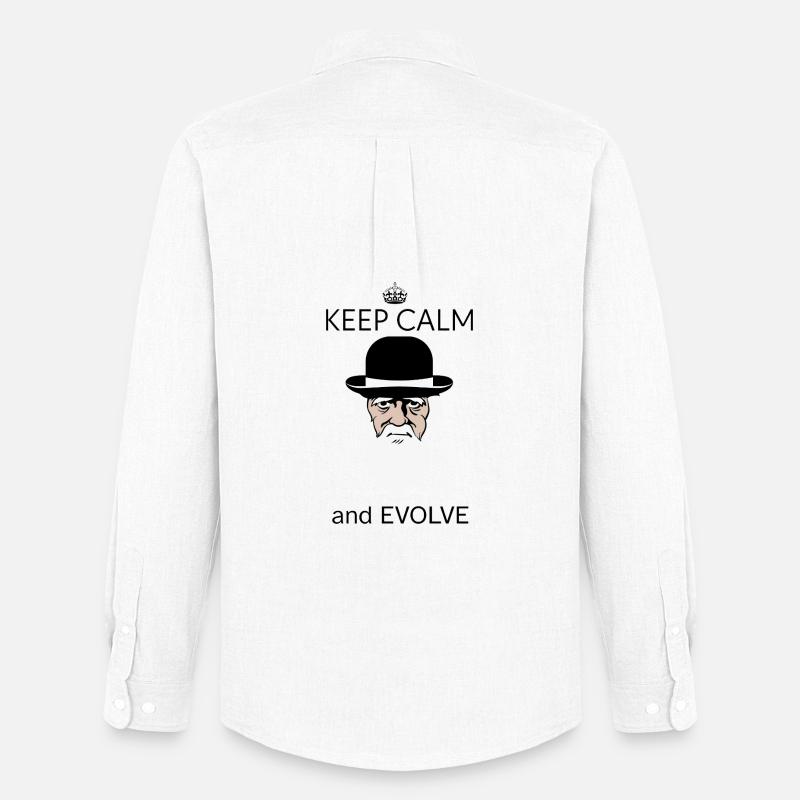 Darwin Keep Calm and evolve - Men's Oxford Shirt by Stanley/Stella - white