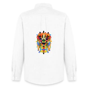 Brazil mask - Men's Oxford Shirt by Stanley/Stella - white - Back - AI Model Male 185 dark (185cm)