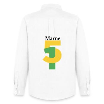 Marl - Men's Oxford Shirt by Stanley/Stella - white - Back - AI Model Male 185 dark (185cm)