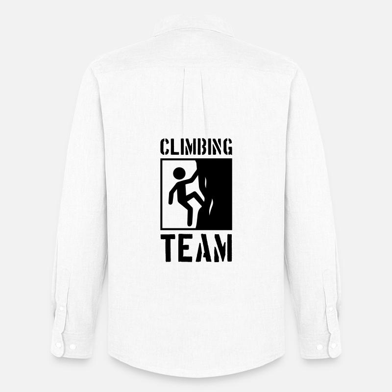 Climbing Team Berge Klettern - Männer Oxford Hemd von Stanley/Stella - Weiß