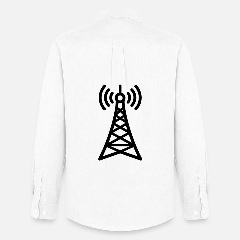 Radioturm - Männer Oxford Hemd von Stanley/Stella - Weiß