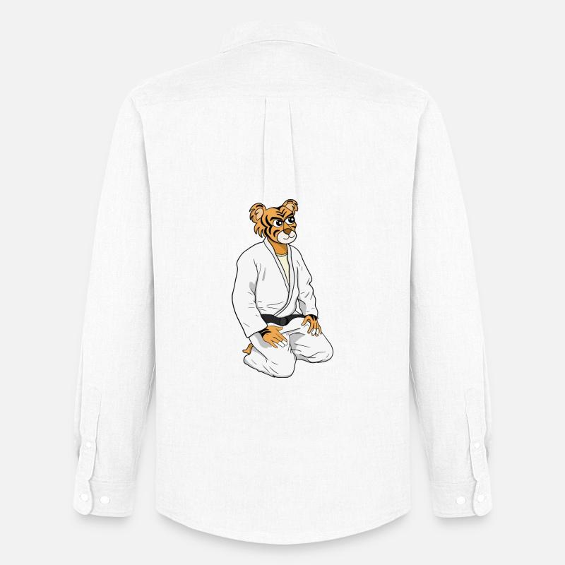 Sei ein Tiger - Männer Oxford Hemd von Stanley/Stella - Weiß