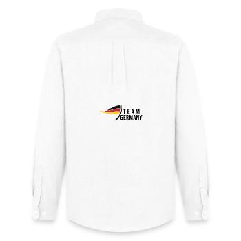 Team Germany - Men's Oxford Shirt by Stanley/Stella - white - Back - AI Model Male 185 dark (185cm)
