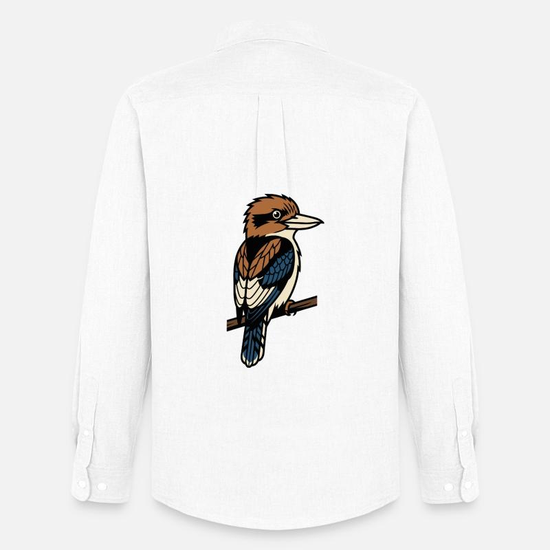 Kookaburra-Vogel - Männer Oxford Hemd von Stanley/Stella - Weiß