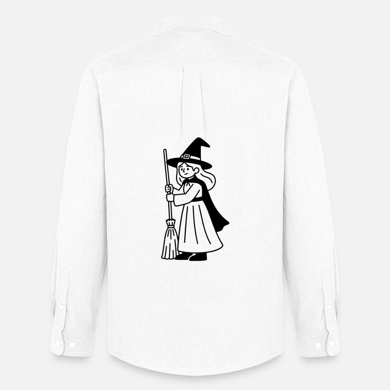 Hexe - Männer Oxford Hemd von Stanley/Stella - Weiß