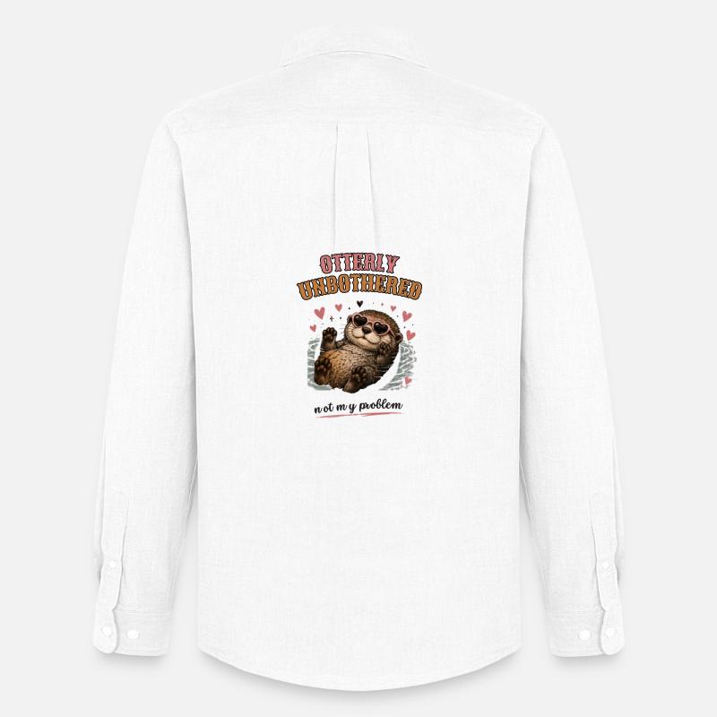 Otterly Unbothered Not My Problem - Männer Oxford Hemd von Stanley/Stella - Weiß
