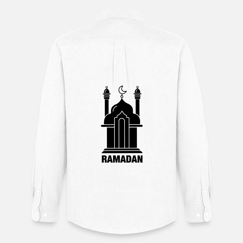 Ramadan-Text und Moschee - Männer Oxford Hemd von Stanley/Stella - Weiß