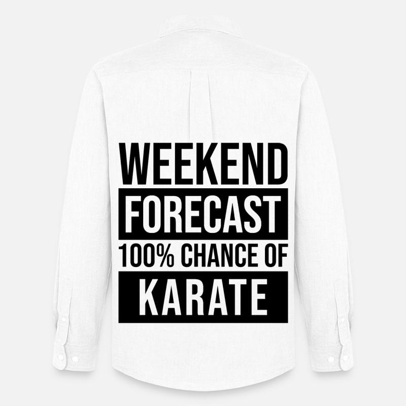 Karate - Männer Oxford Hemd von Stanley/Stella - Weiß