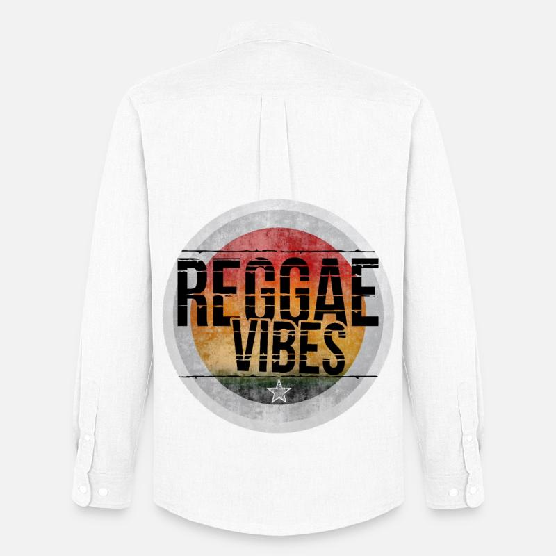 Reggae Vibes Retro Design - Männer Oxford Hemd von Stanley/Stella - Weiß