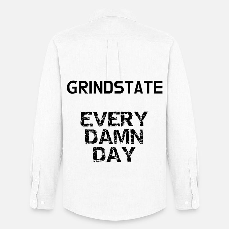 GRINDSTATE - Männer Oxford Hemd von Stanley/Stella - Weiß