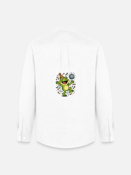 Party Frog - Men's Oxford Shirt by Stanley/Stella - white