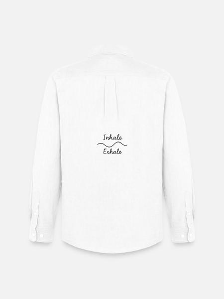 Mindfulness Inhale Exhale Illustration - Men's Oxford Shirt by Stanley/Stella - white
