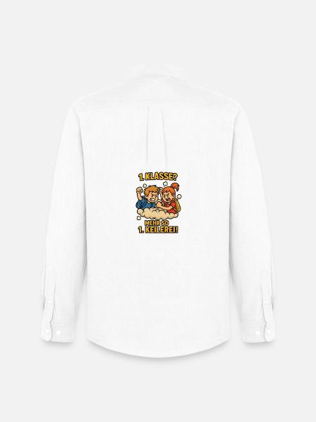 Brawl School Enrollment 1st Grade School Child Children - Men's Oxford Shirt by Stanley/Stella - white