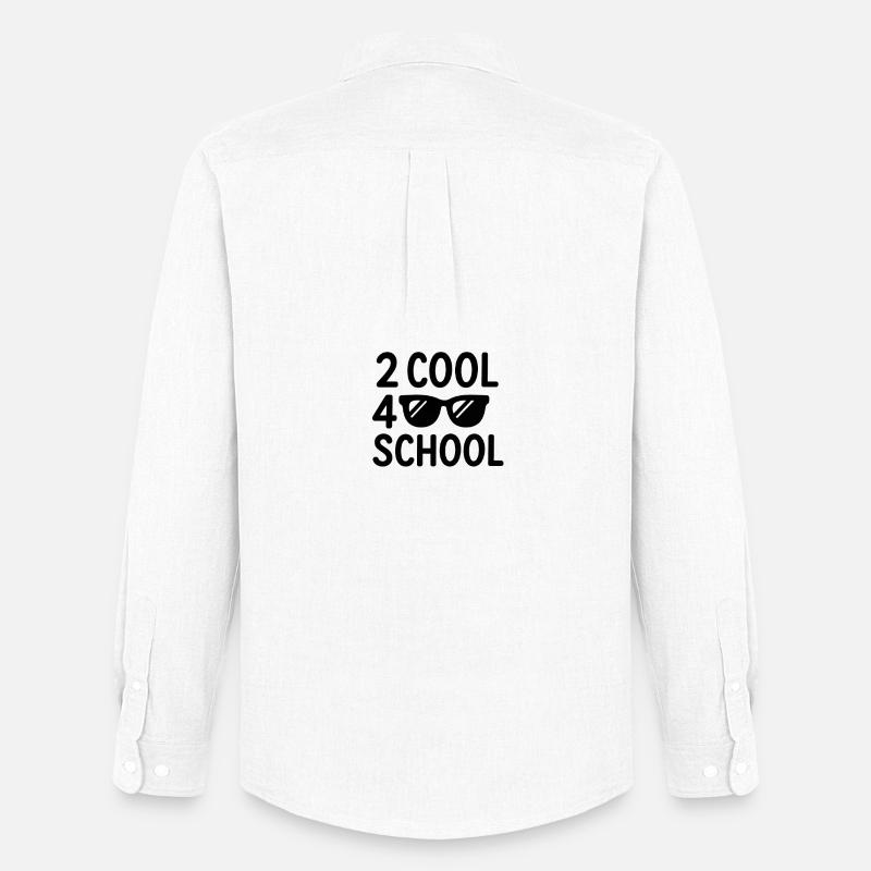 2 cool 4 Schule - Männer Oxford Hemd von Stanley/Stella - Weiß