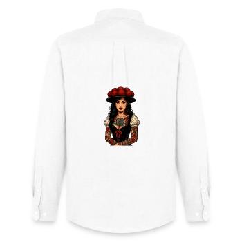 Bollenhut Tattoo Woman Black Forest Freiburg Home - Men's Oxford Shirt by Stanley/Stella - white - Back - AI Model Male 185 dark (185cm)