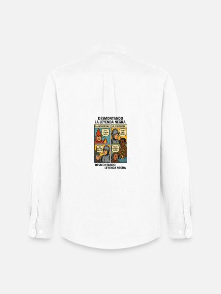 Dismantling the Black Legend - Men's Oxford Shirt by Stanley/Stella - white