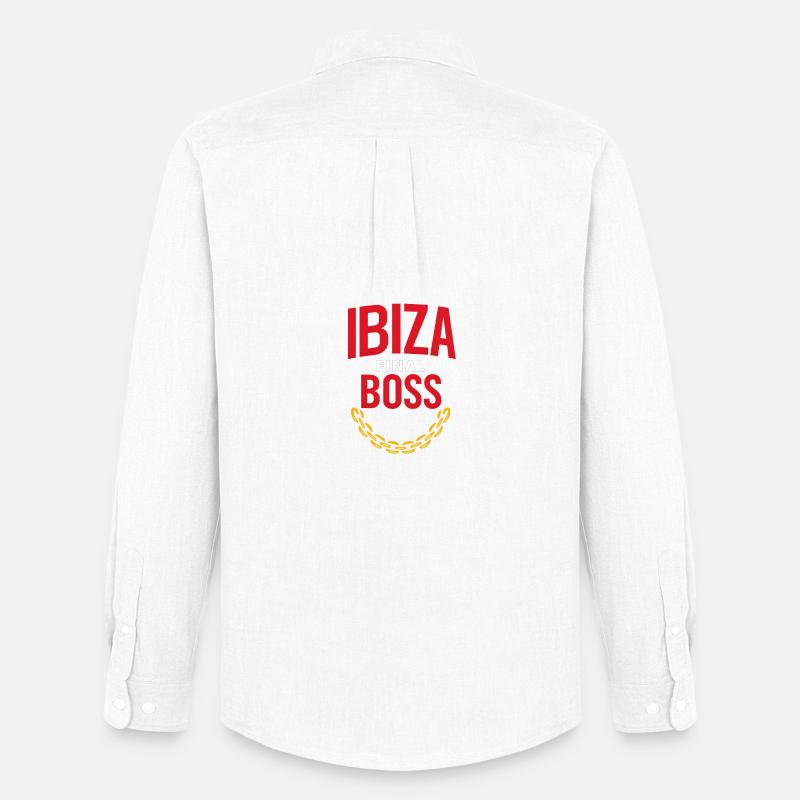 Ibiza Final B. Logo – Party Edition - Männer Oxford Hemd von Stanley/Stella - Weiß