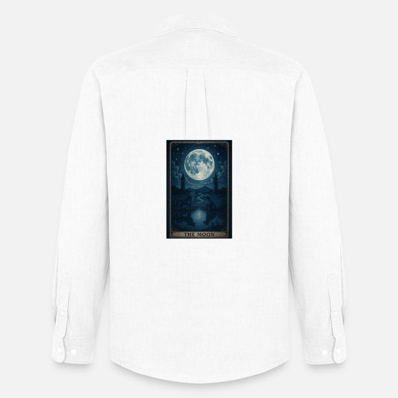 Tarot XVIII "Der Mond" - Männer Oxford Hemd von Stanley/Stella - Weiß
