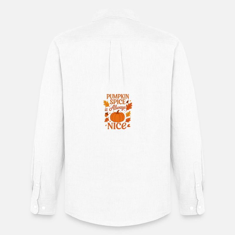 Herbstlicher Kürbisspruch Tee-shirt Design - Männer Oxford Hemd von Stanley/Stella - Weiß