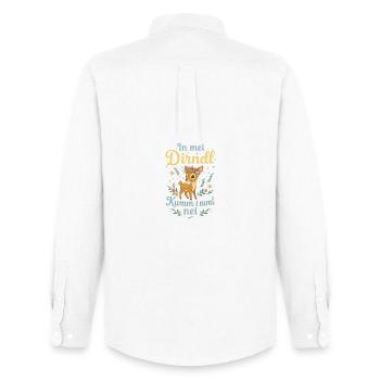 Dans mon Dirndl, je ne connais pas Funny Deer Shirt - Chemise Oxford homme Stanley/Stella - blanc - Dos - AI Model Male 185 dark (185cm)