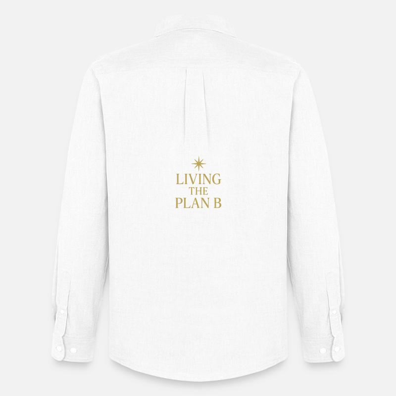 Living Plan B  - Männer Oxford Hemd von Stanley/Stella - Weiß