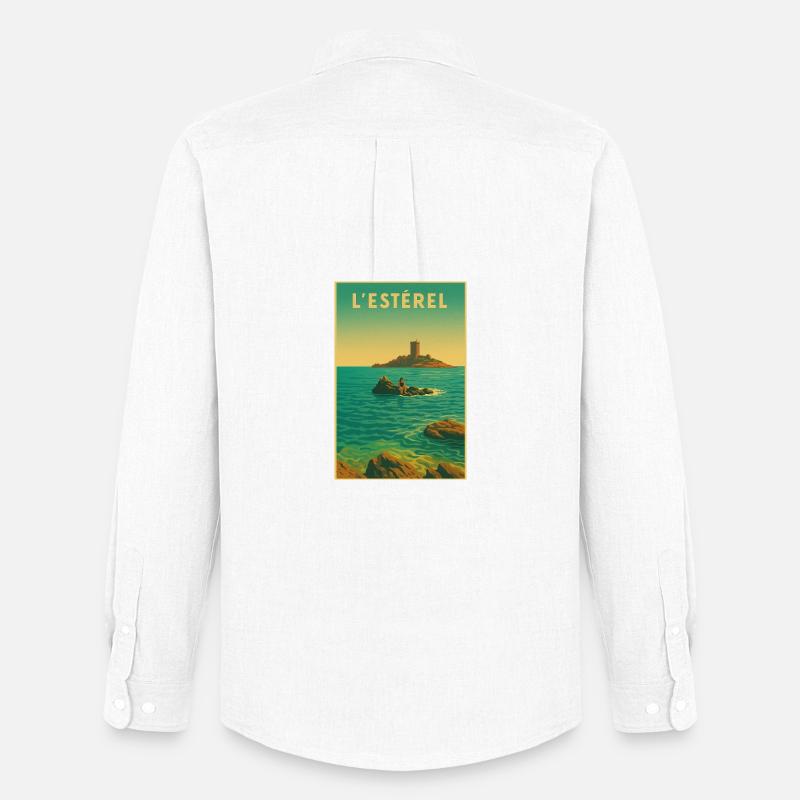 DIE GOLDENE INSEL - Männer Oxford Hemd von Stanley/Stella - Weiß
