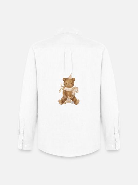 Teddy Bear Birthday Party - Men's Oxford Shirt by Stanley/Stella - white