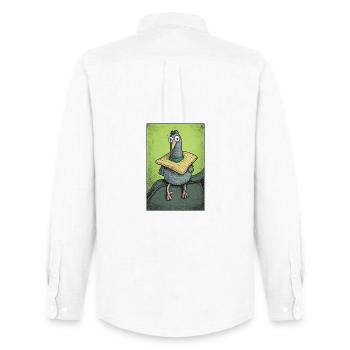Sir Gurrington sits - Men's Oxford Shirt by Stanley/Stella - white - Back - AI Model Male 185 dark (185cm)