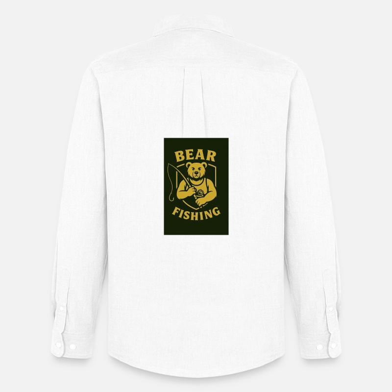 5 BEARS – Angler Edition - Männer Oxford Hemd von Stanley/Stella - Weiß