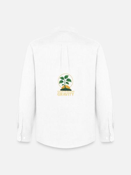 "Mystical Plant – Trendy Nature Art" - Men's Oxford Shirt by Stanley/Stella - white