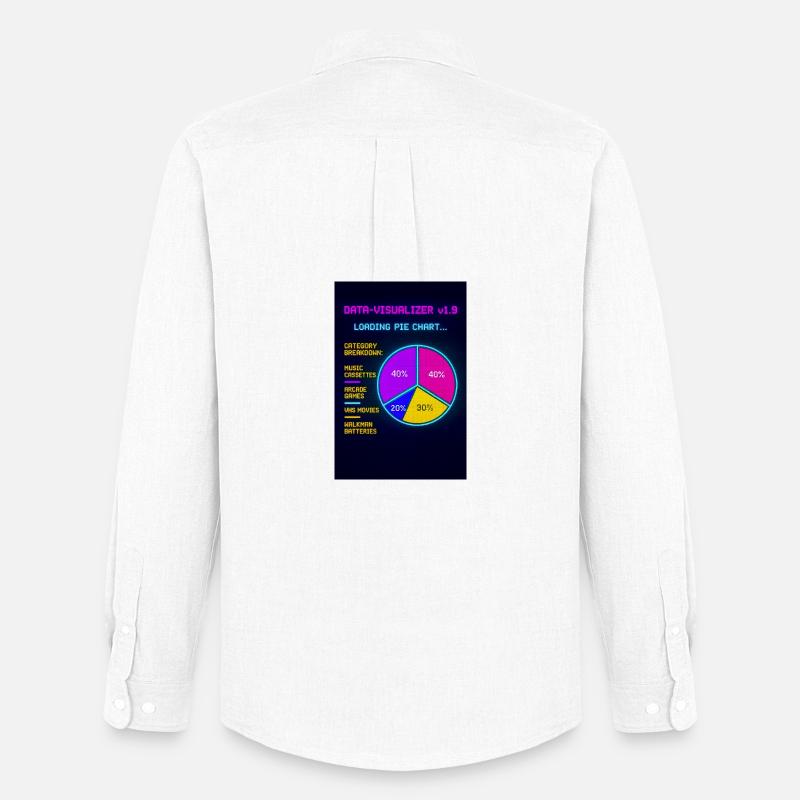 Neon Pie Chart Retro Visual - Men's Oxford Shirt by Stanley/Stella - white