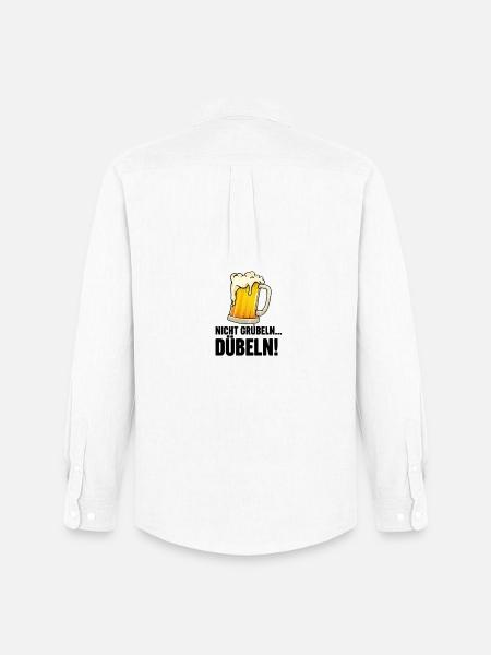 Don't brood... dowel! - funny beer saying - Men's Oxford Shirt by Stanley/Stella - white