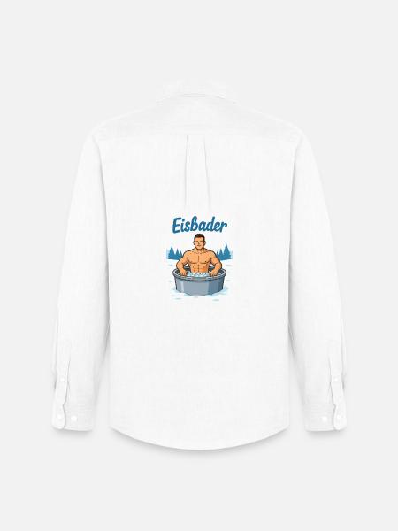 Eisbader Muskelmann im Eisbad - Men's Oxford Shirt by Stanley/Stella - white